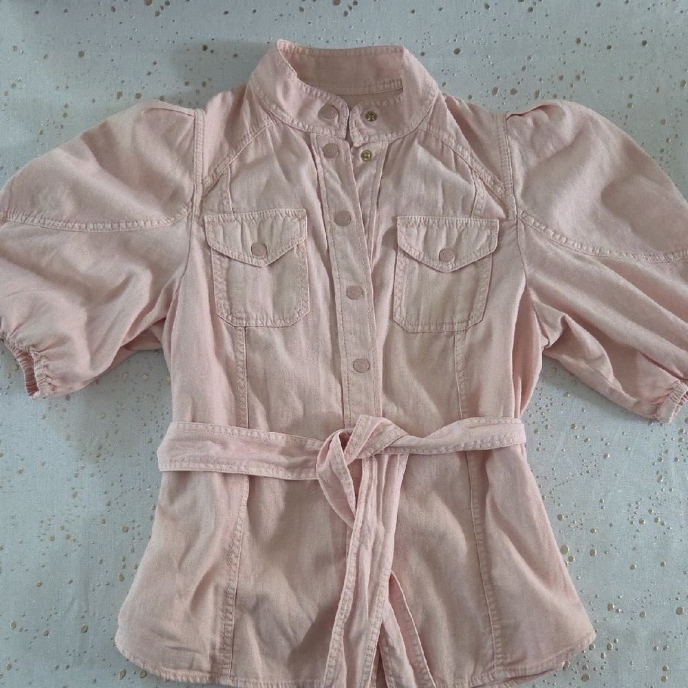 Zimmermann Blush Pink Collared Shirt